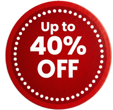 Up to 40% off